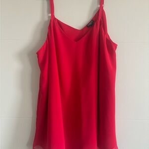Torrid Red Camisole with V-Neck and Spaghetti Straps